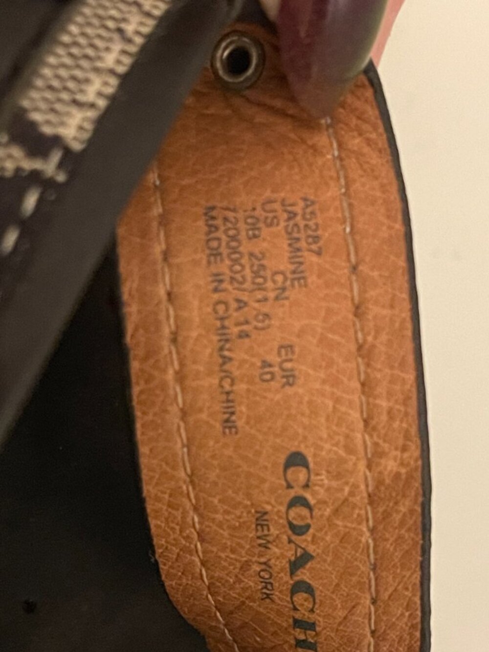 Coach Jasmine Leather Flip Flop Sandal Black Grey Size 10 - Picture 11 of 13